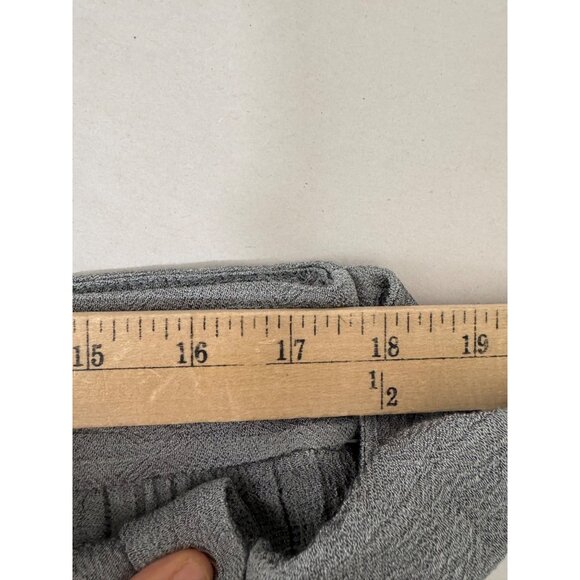 Zara womens relaxed crinkle wrap waist pants grey lagen look sz L - Picture 4 of 7